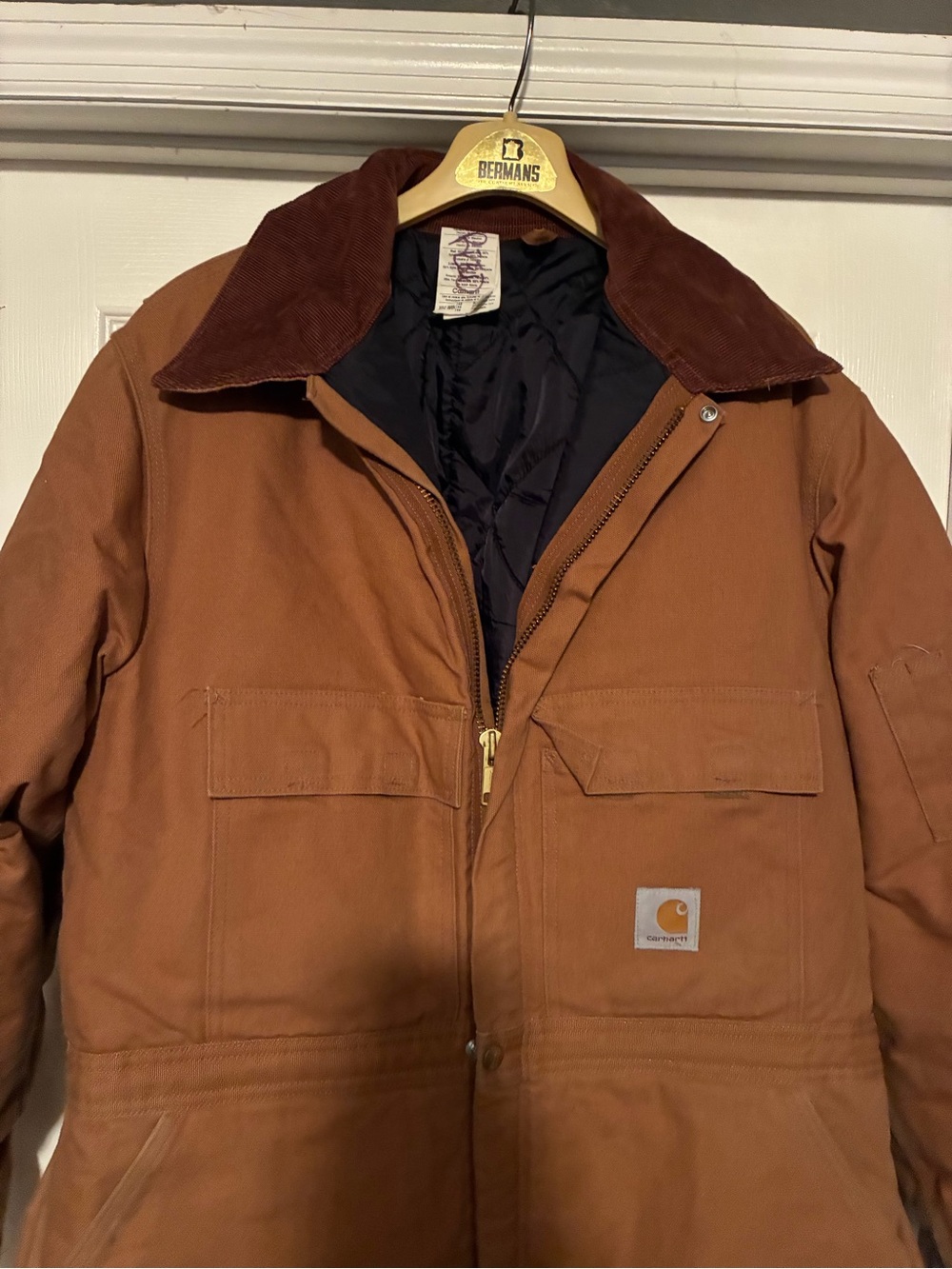 Carhartt Brown/Tan Insulated Work Coveralls